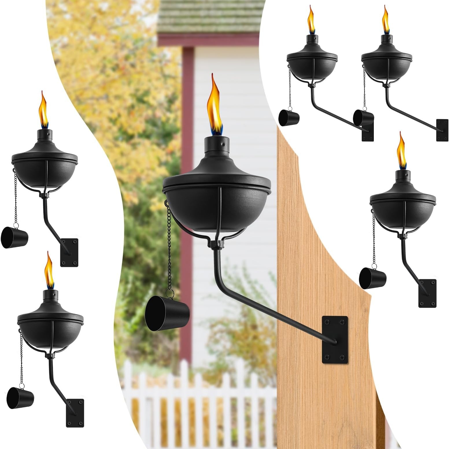 💖Last Day 49% OFF💖Wall Mounted Citronella Torches - 2 Pack