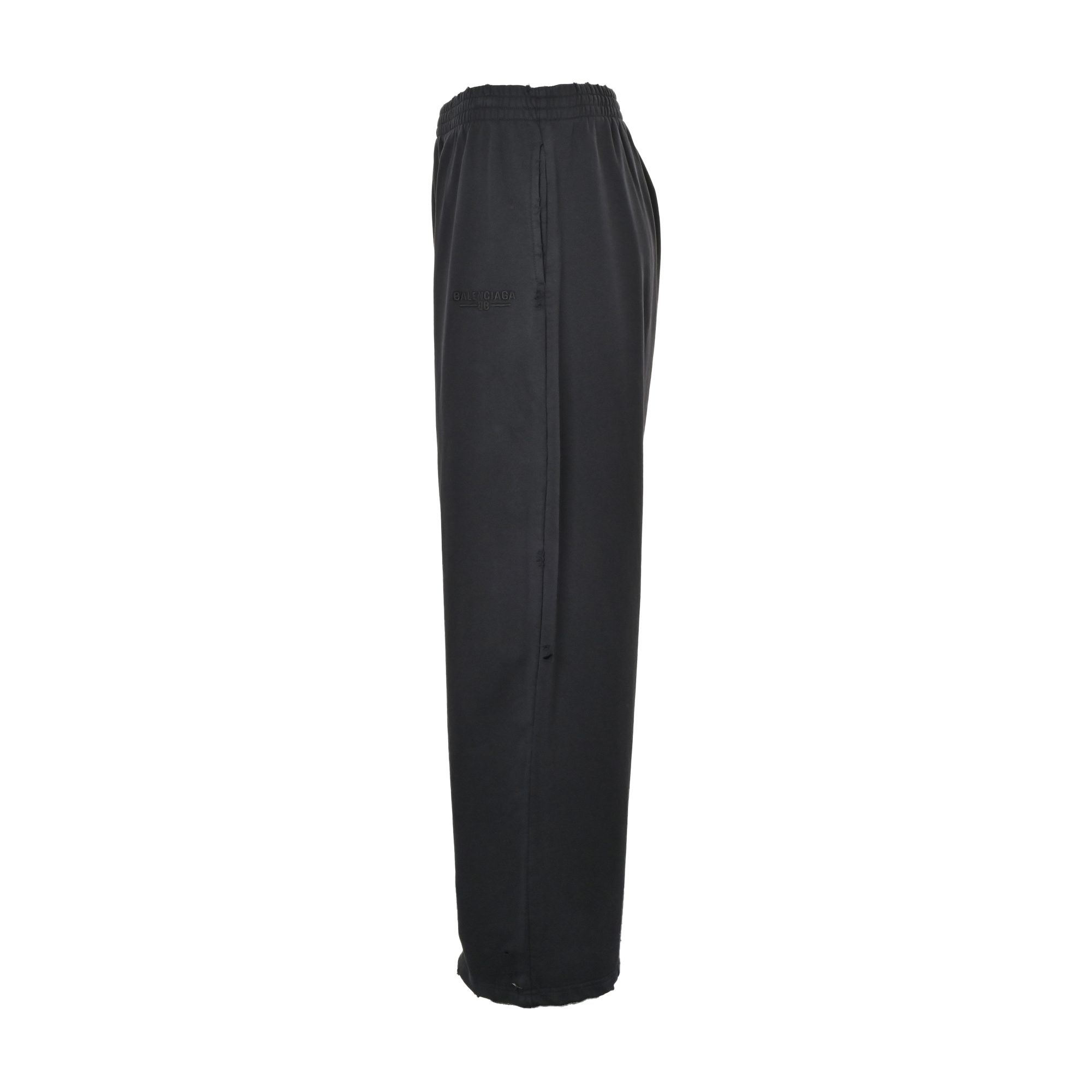 Balenciaga 25ss heavy batik washed embroidered wide-leg trousers