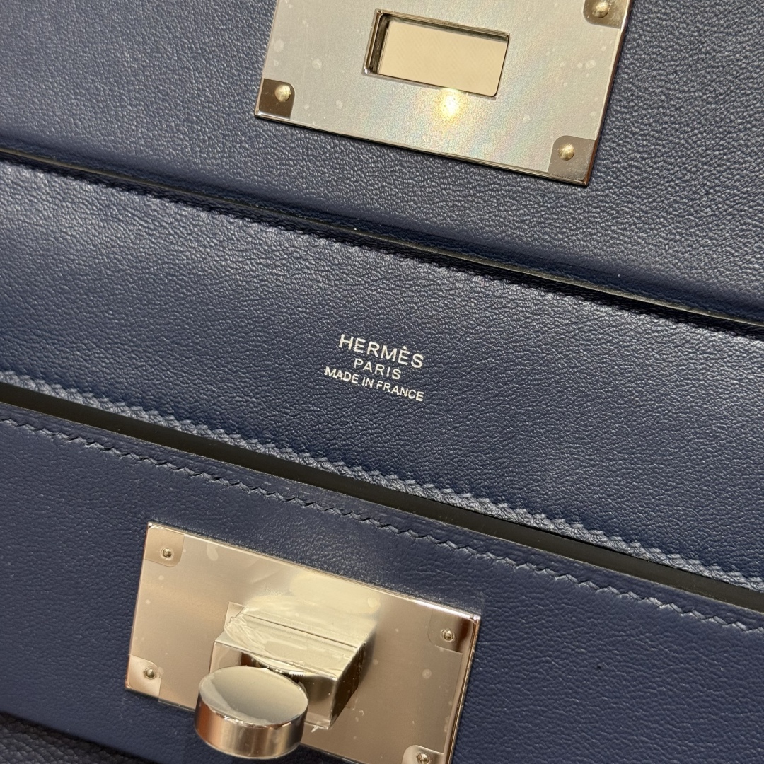 Hermes Kelly2424 73Blue saphir handbag (handmade custom)