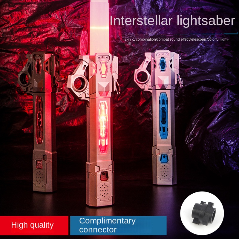 Laser Sword Retractable Two-in-one Color-changing Lightsaber Toy