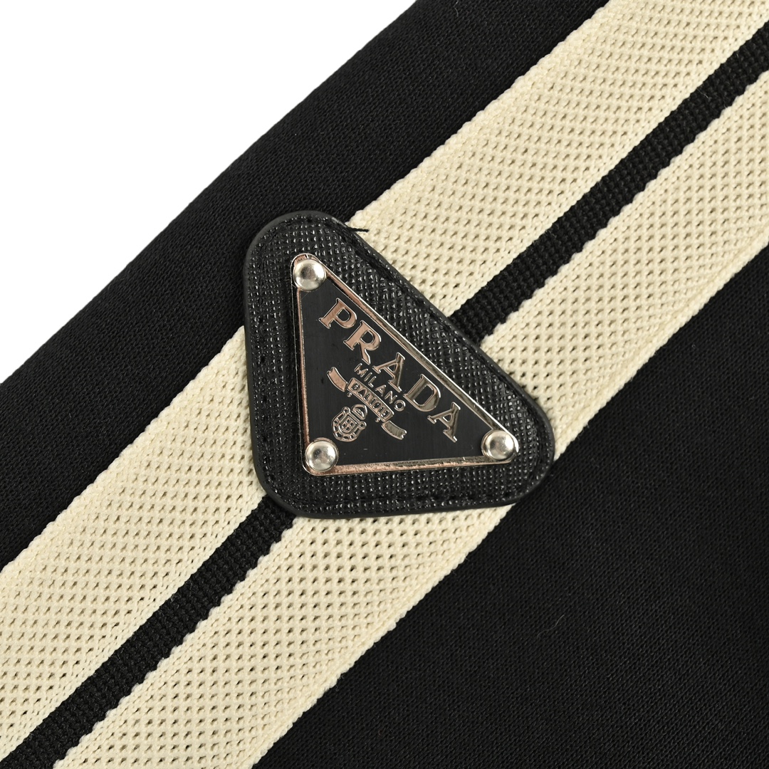 Prada 24Fw triangle logo webbing trousers