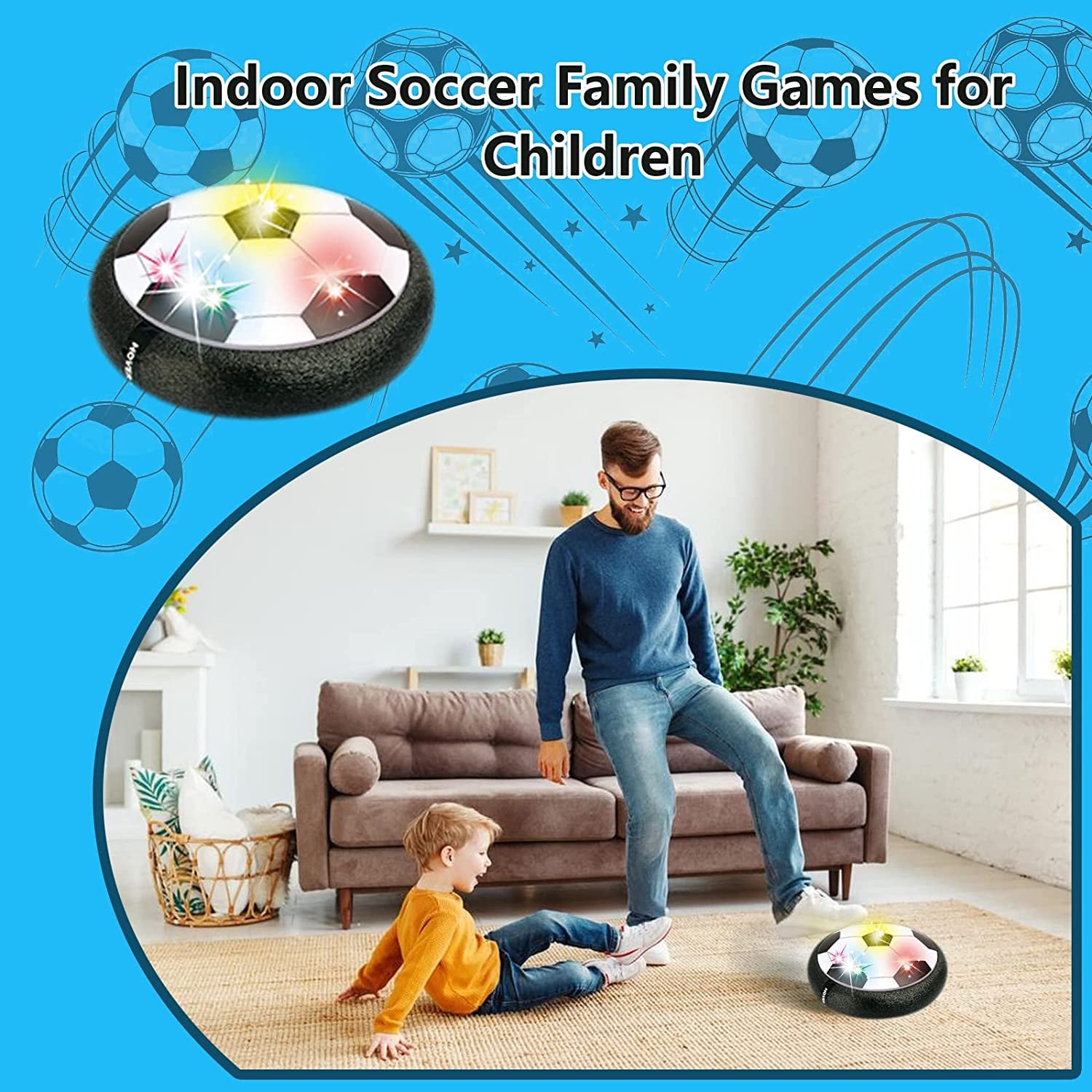 (🔥Christmas Hot Sale-50% OFF)⚽LED Light Hover Soccer Ball-⏰BUY 2 GET 12% OFF