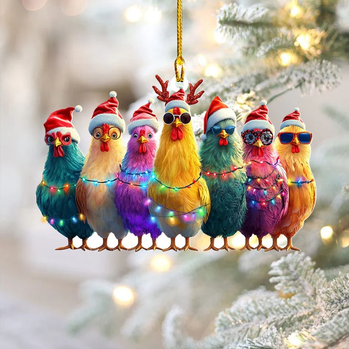 Funny Chicken Ornament