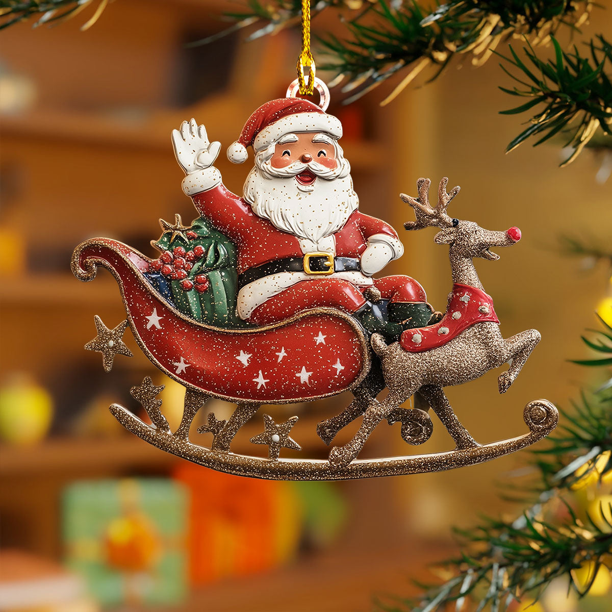 🎅🏼Santa's Holiday Ride Christmas Ornaments