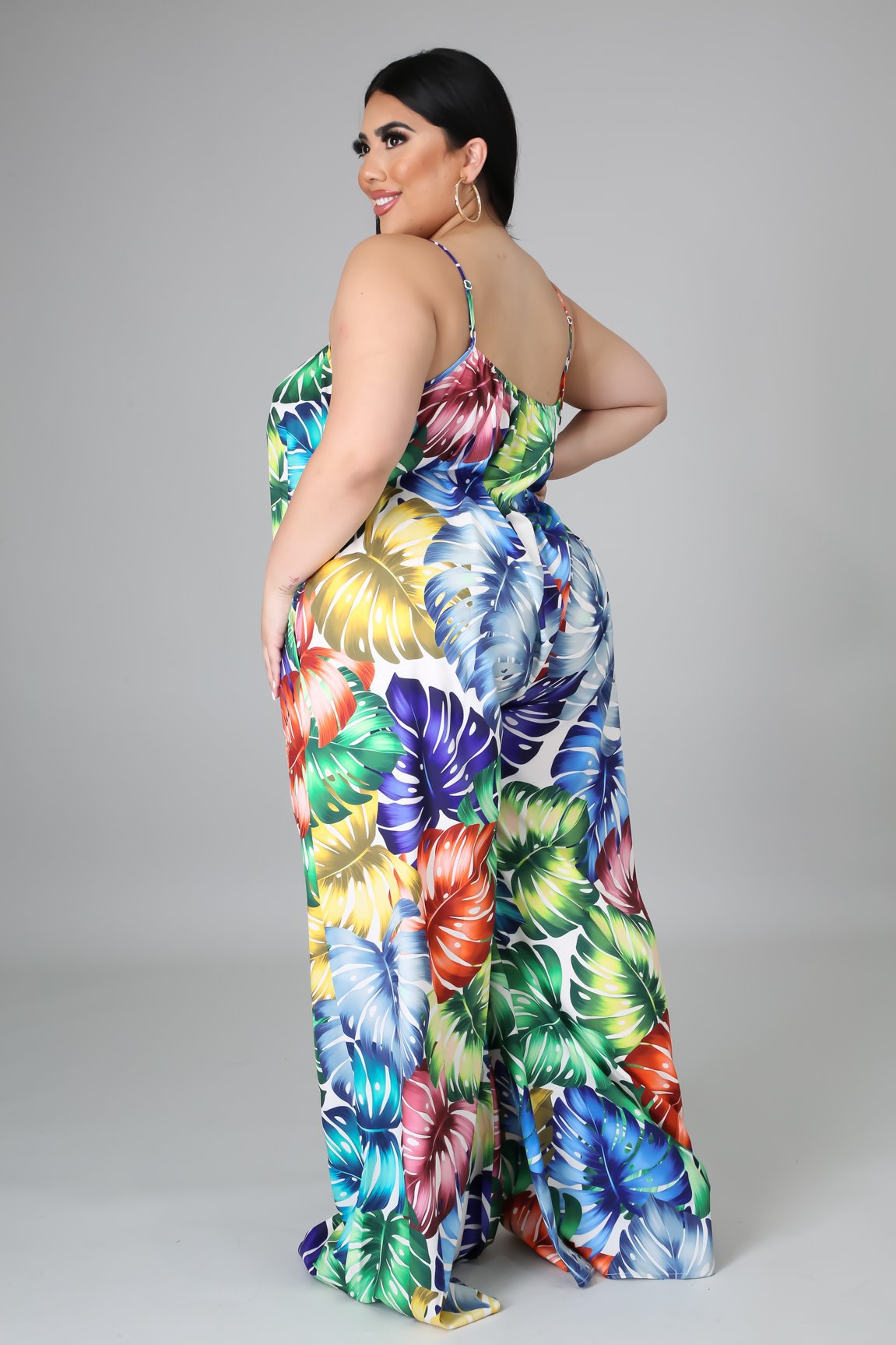 Plus Size Popular Striped Jumpsuit Suspenders All Match Waist Free Bandwidth Tube Type Direct