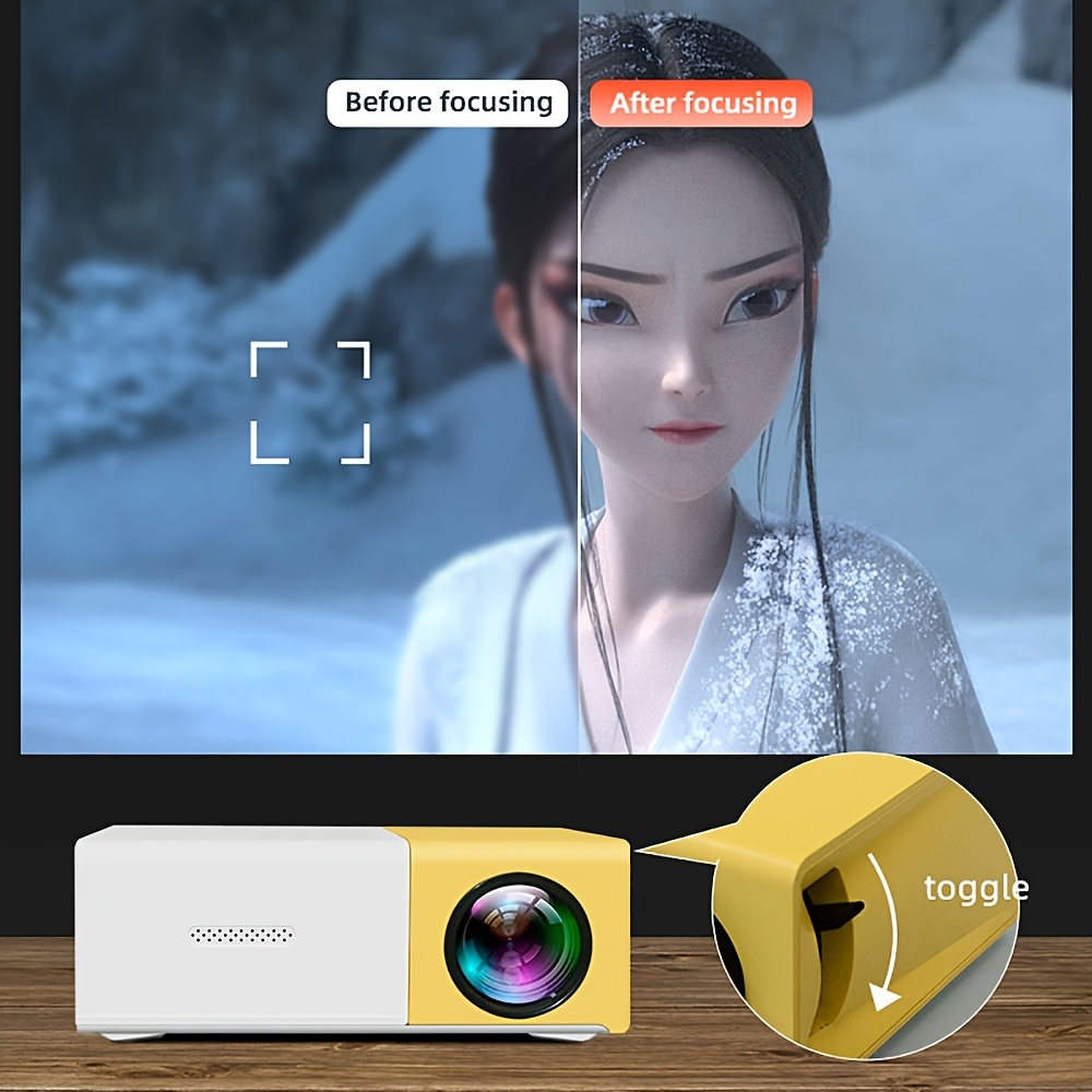HD Mini Projector , Support For HDMI, USB, And Memory SD Card - Enhance Your Movie, TV, And Gaming Experience,For Office/School/Meeting/Team Building/Presentation.Compatible With Android/IOS/Windows