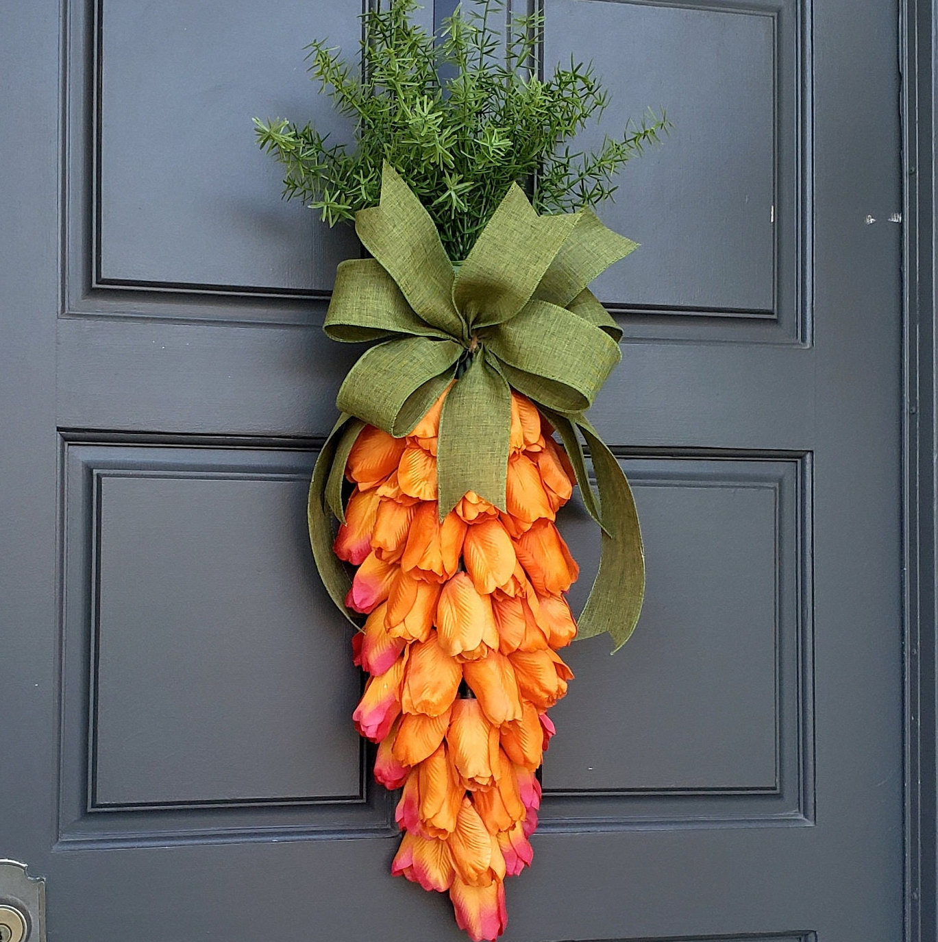 🥕🌿 Tulip Carrot Wreath – The Cutest Easter & Spring Welcome! 🐰✨