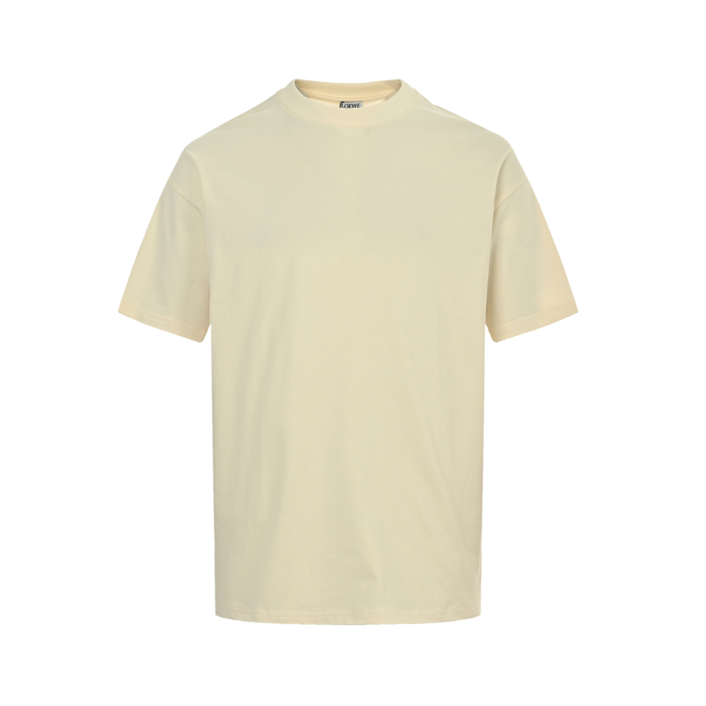 Loewe 25ss short-sleeved shirt with embroidered logo patch on cuffs