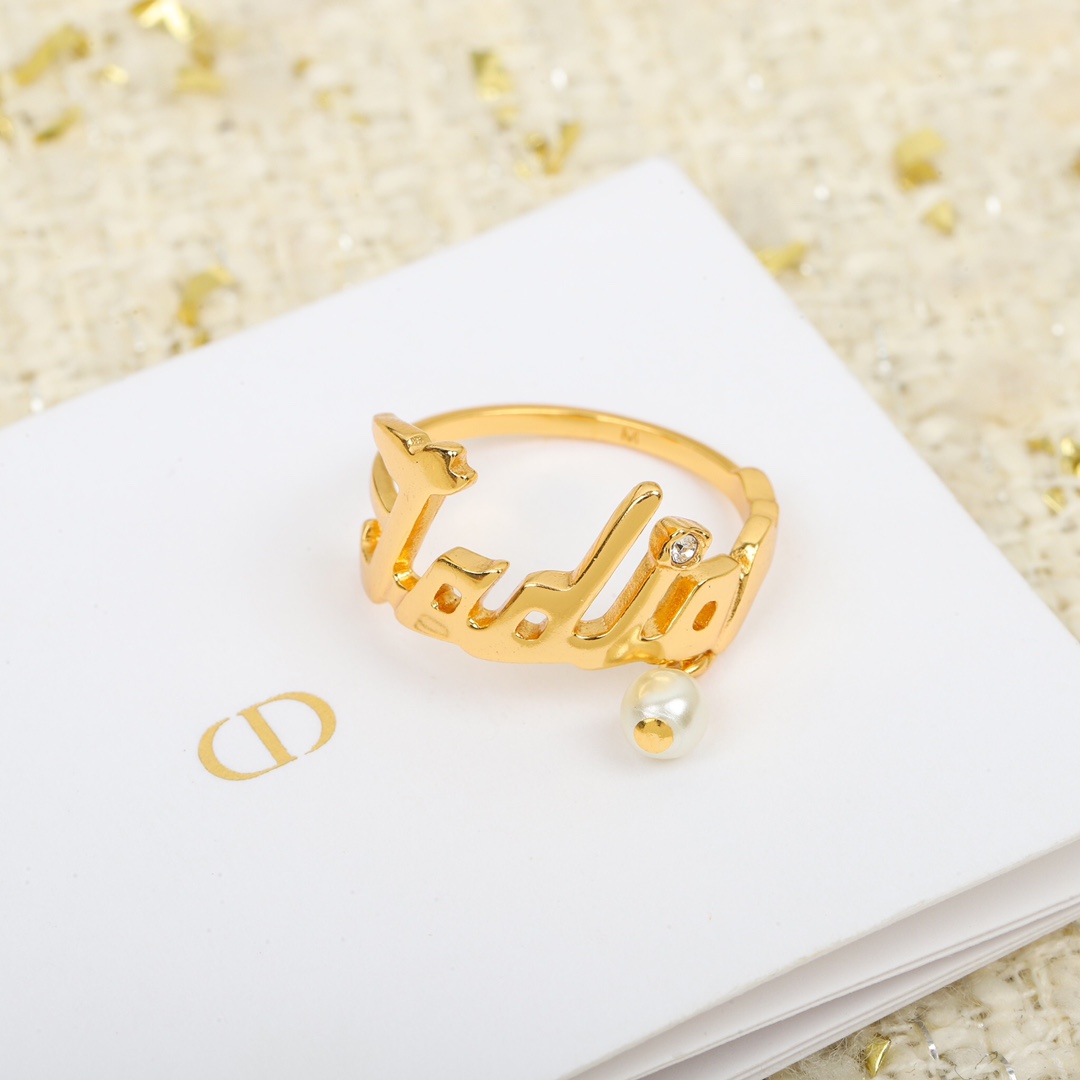 Dior Alphabet Pearl Ring