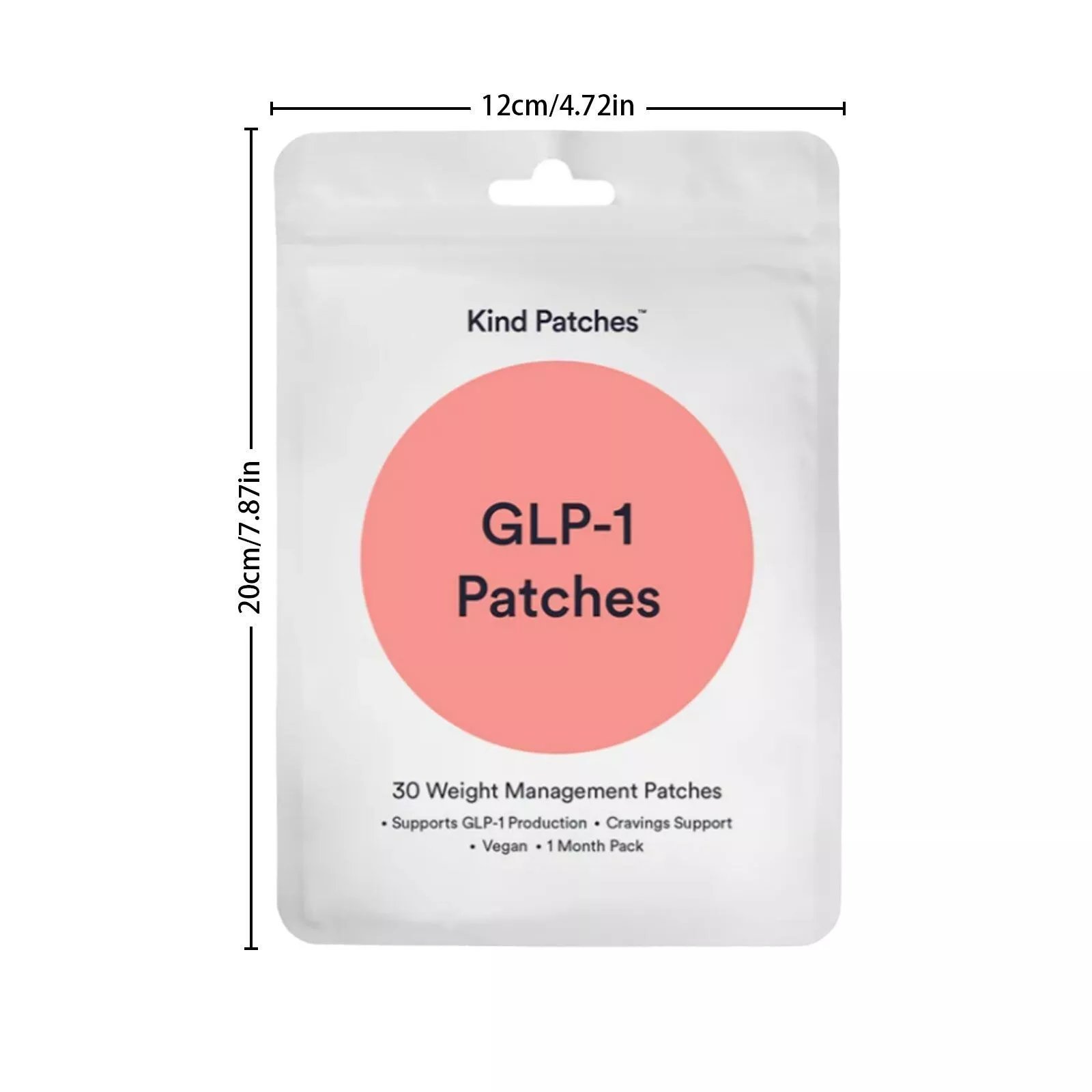 Kind GLP-1 Patches with Berberine, Chromium & Vitamin B - 8-Hour Transdermal Formula for Support & Wellness