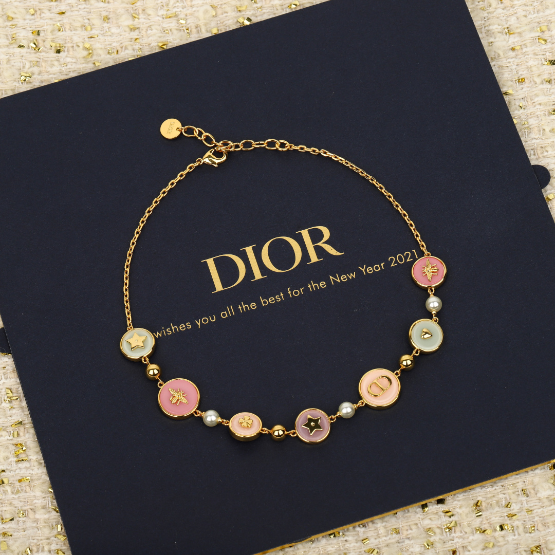 Dior Colorful Small Circle Necklace