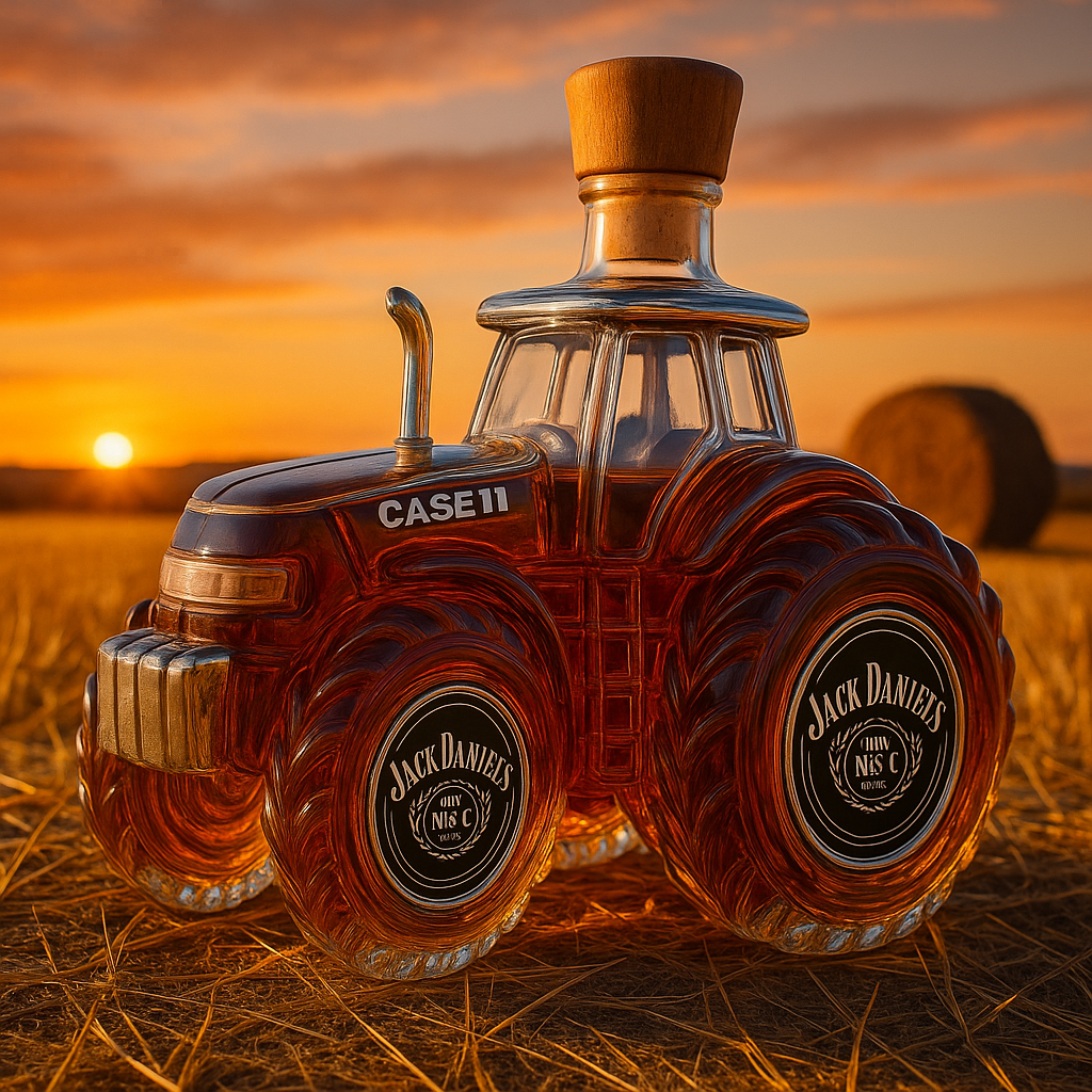Tractor-Shaped Glass Whiskey Decanter – Unique Farm-Inspired Collectible