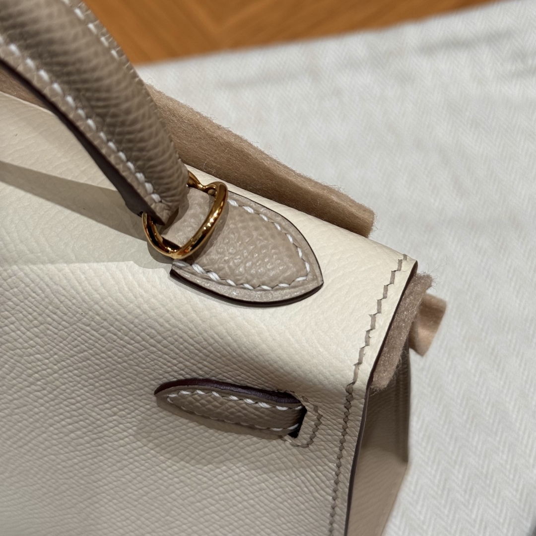 Hermes mini kelly 2 10CraieS2Trench handbag (handmade to order)