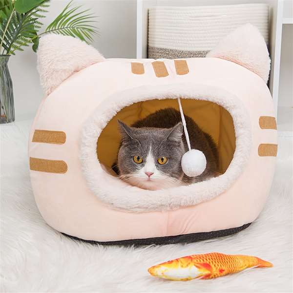 (⚡Last Day Flash Sale-50% OFF)Half Closed Cat Design Pet Bed-Buy 2  Get 15% Off & Free Shipping