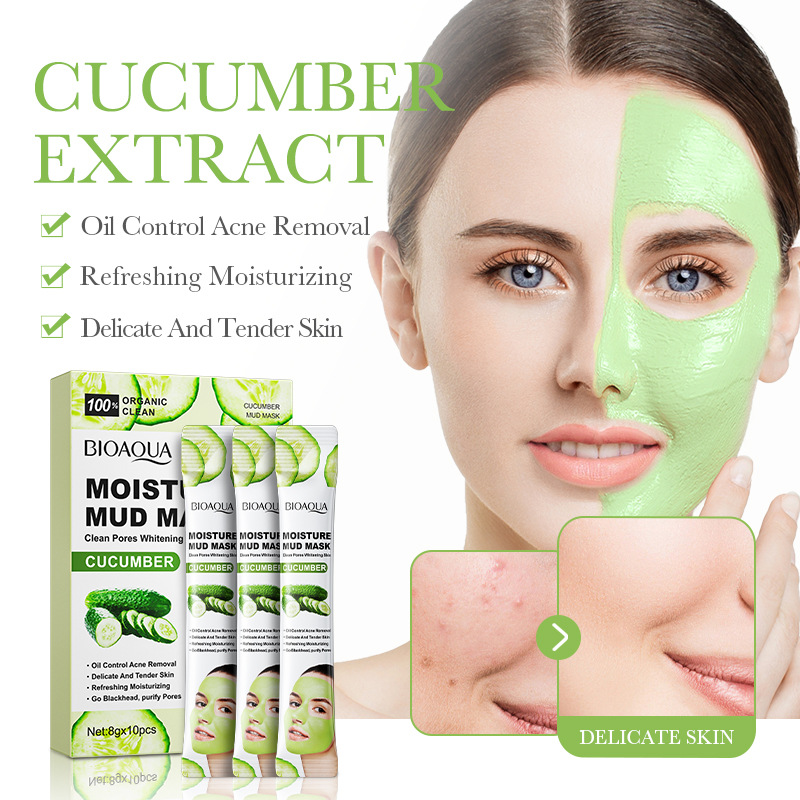 Cleansing Mask Cucumber Pore Cleansing Smearable Portable Mud Mask Revitalizing Essence
