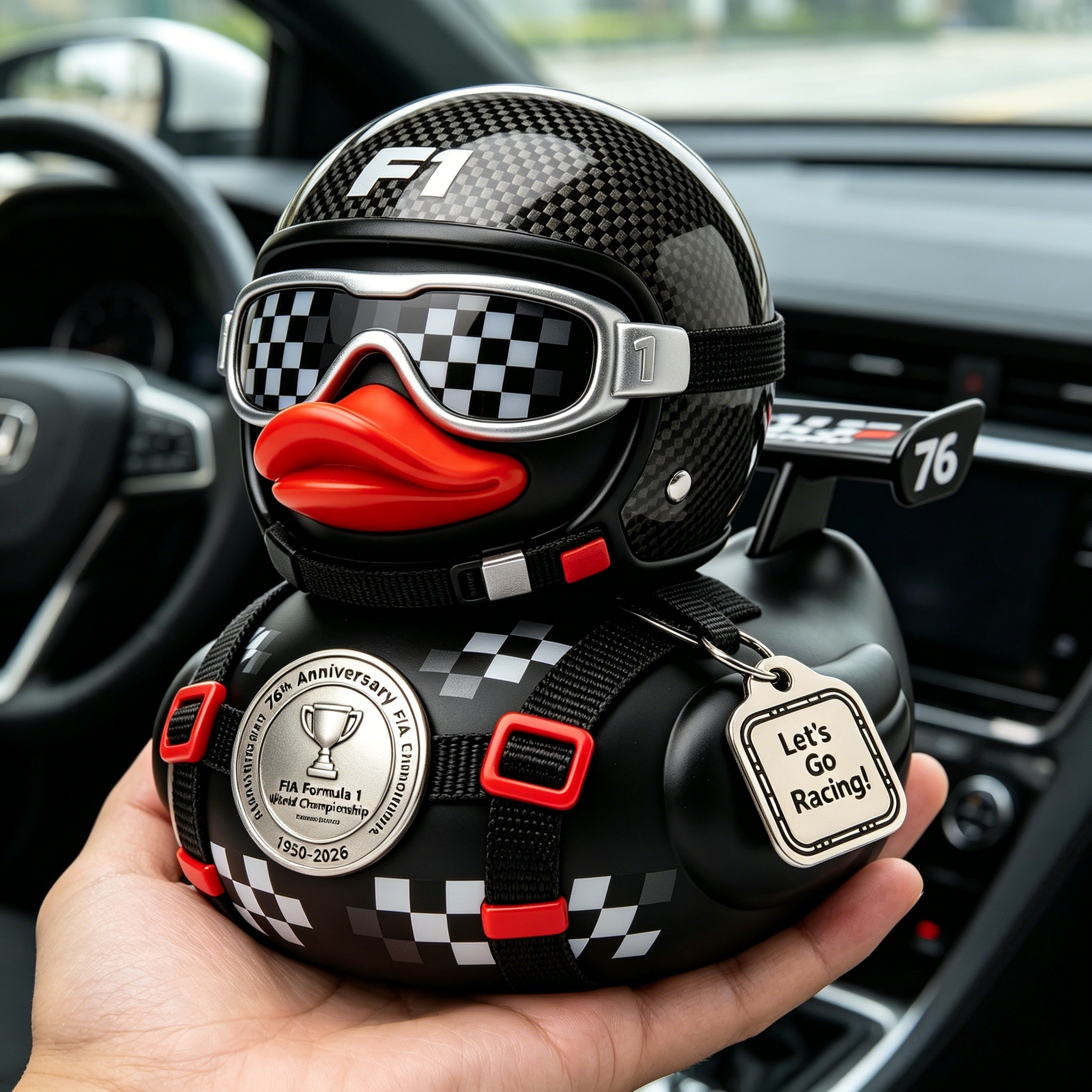 🏎️  F1 76th Anniversary Edition Carbon Fiber Racing Duck 🏁