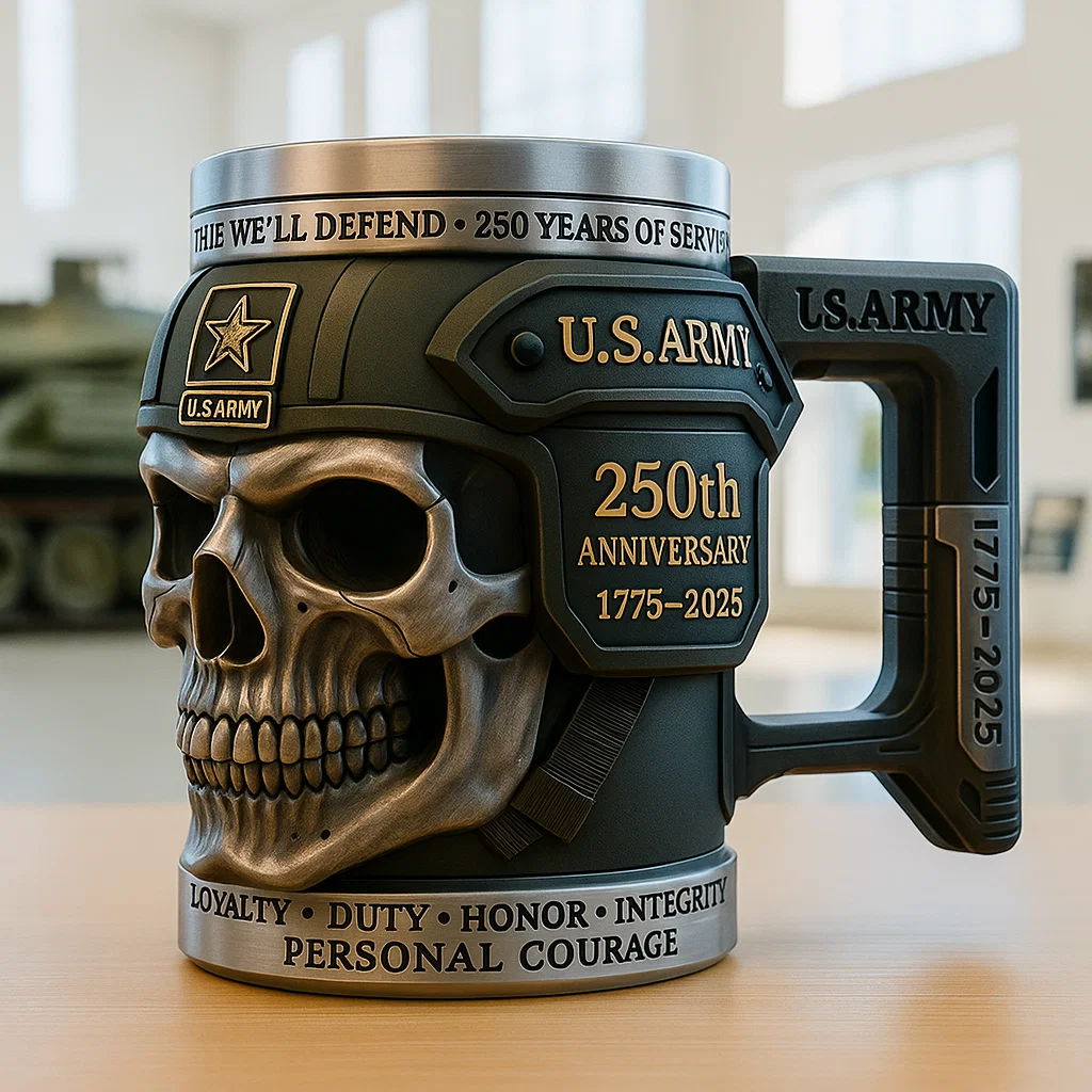 250th Anniversary Soldier Stainless Steel Mug
