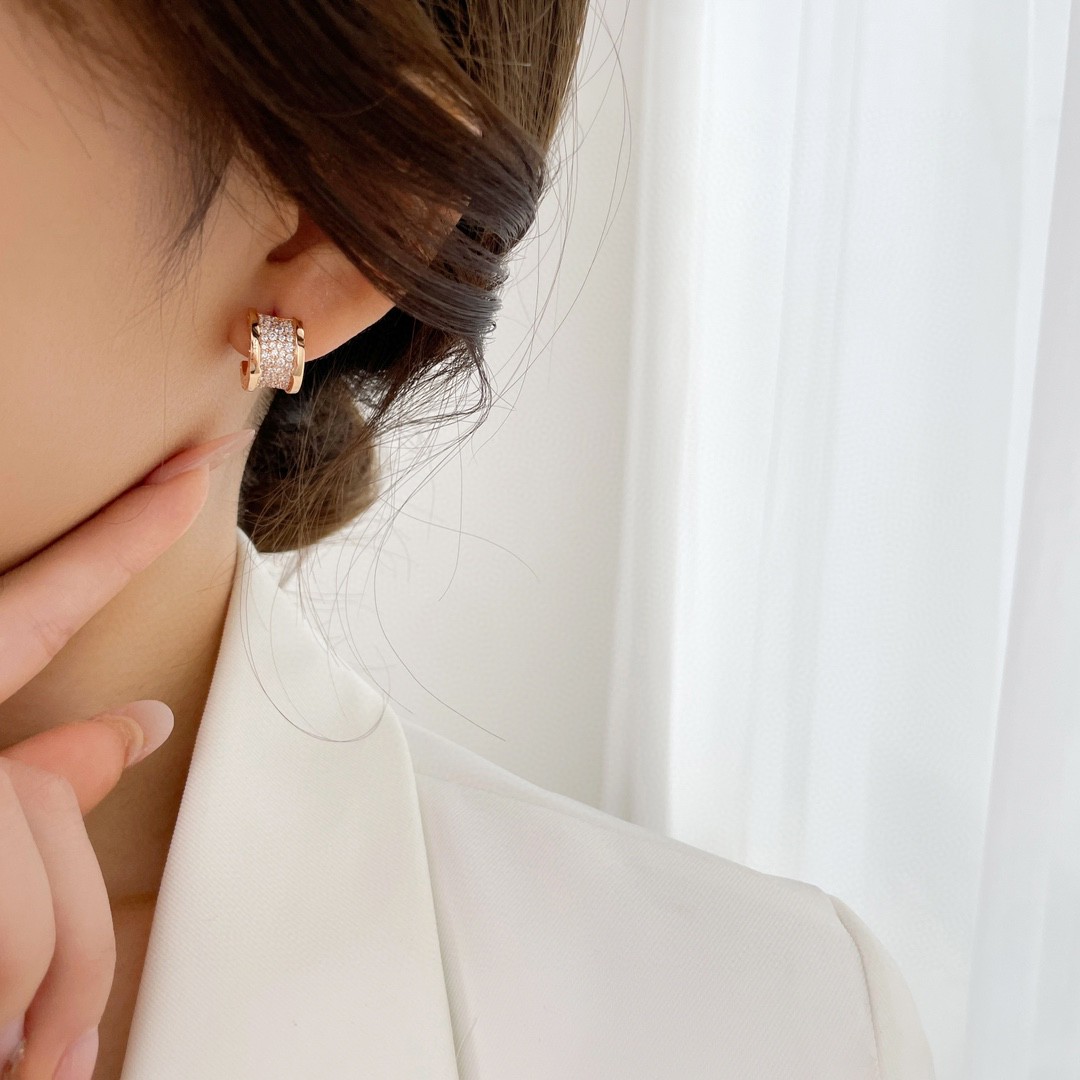 Bulgari Full Diamond Waist Earrings