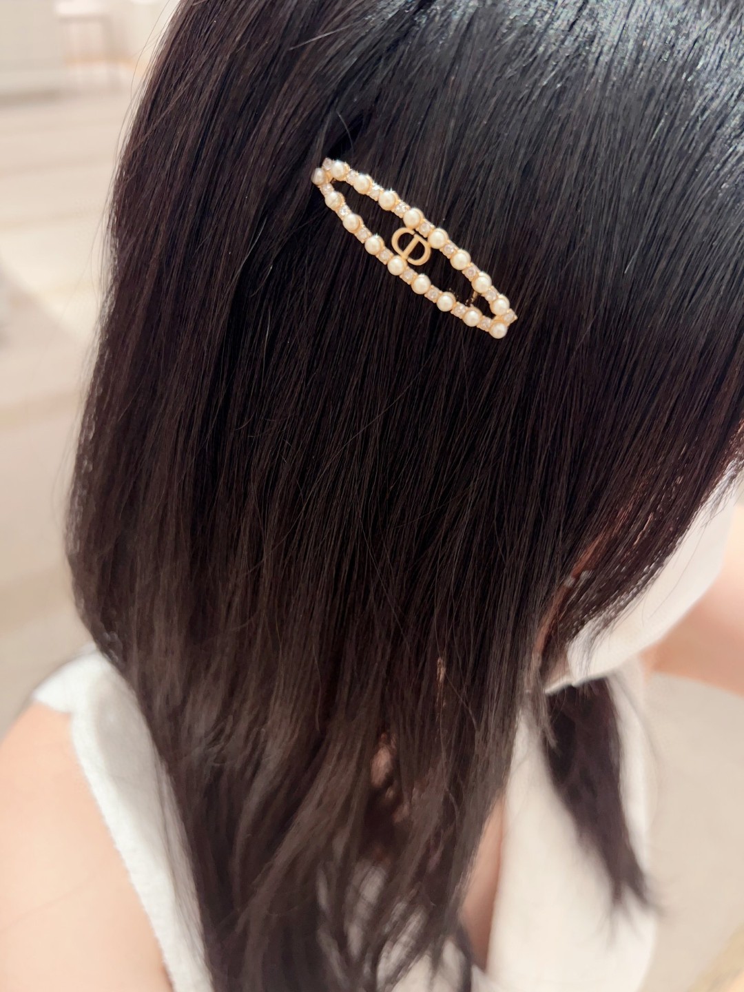 Dior Pearl Crystal Hairpin