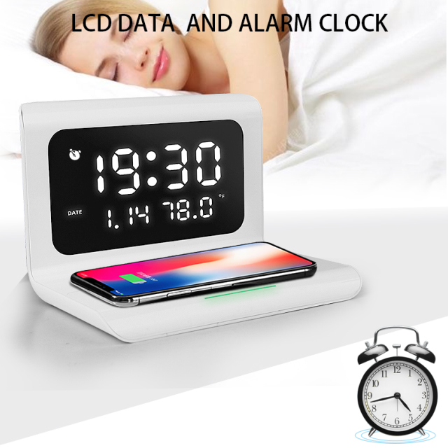 🎉Winter Sale 30% OFF - New Creative Wireless Phone Charging Station With Digital Alarm Clock