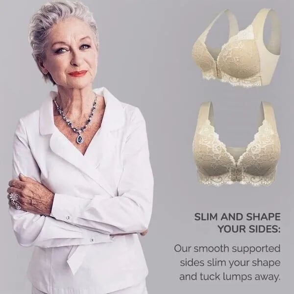 👍2024 Summer New Arrival- 50% OFF💥 Convenient Front Button Traceless Lace Bra--Buy 4 Free Shipping