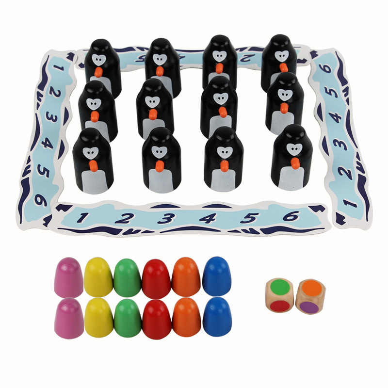 Wooden Penguin Memory Training Game
