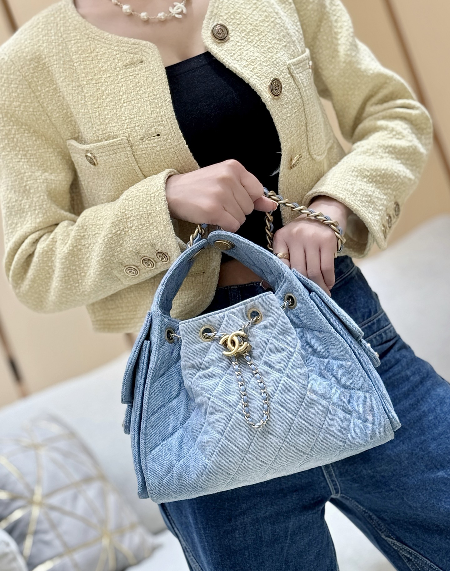 Chanel 25S Spring/Summer Collection Denim Handbag AS5293 00138