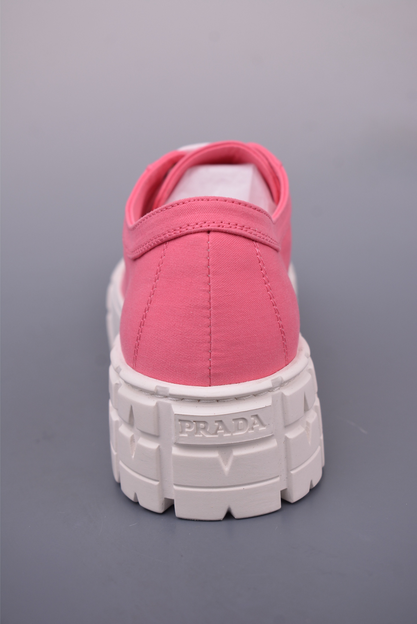 Prada Nylon Gabardine Low Sneakers Canvas Pink White SPAZZOL