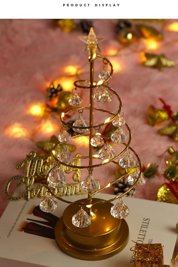 🎄Early Christmas Sale 49% OFF🔥LED Christmas Tree Crystal Table Lamp Decoration