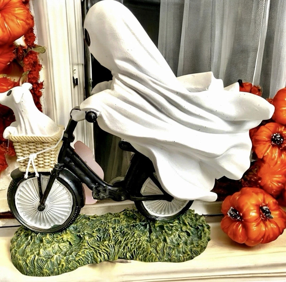 💥ON SALE💥- 👻 Ghost Rider & Pup Bicycle Statue 🐾