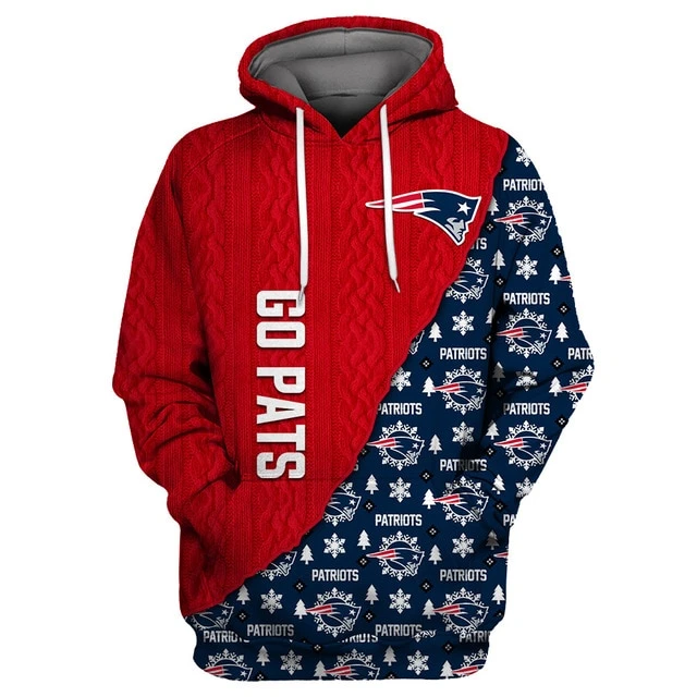 NEW ENGLAND PATRIOTS 3D CHRISTMAS HOODIE ABC04