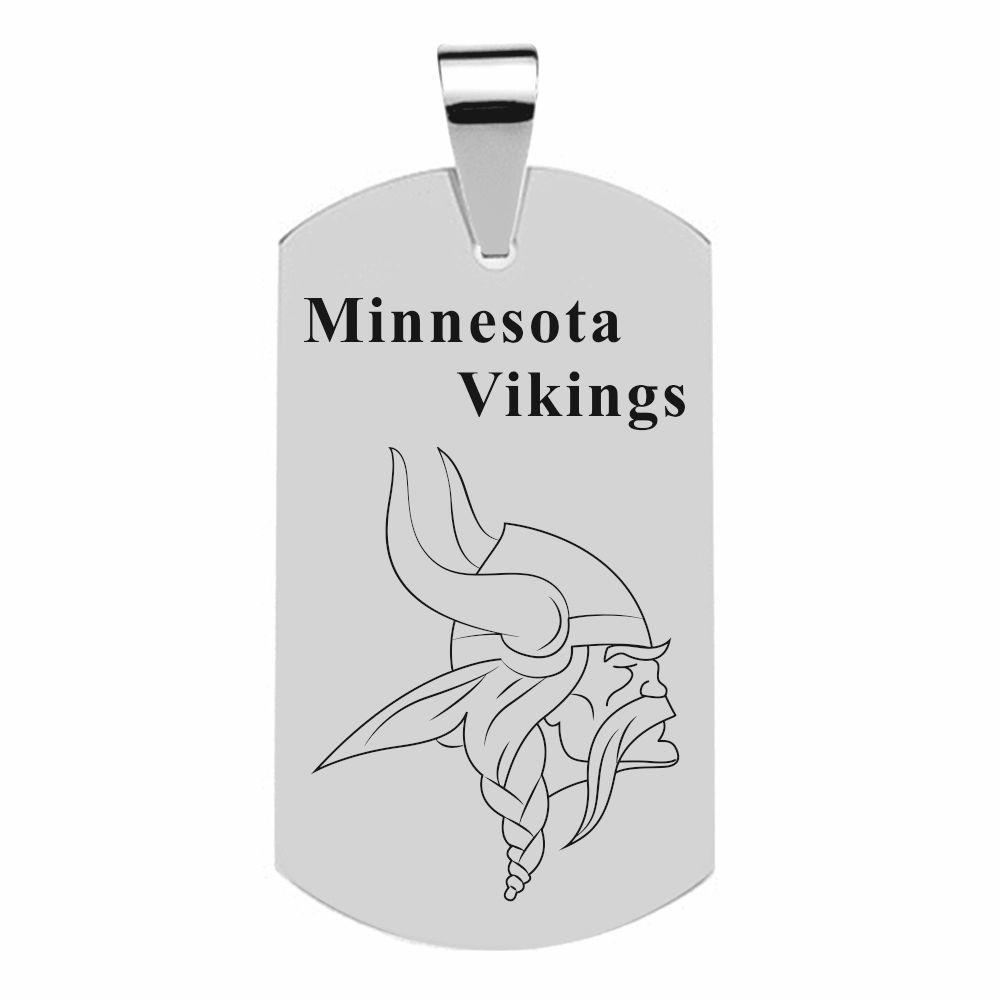 MINNESOTA VIKINGS TITANIUM STEEL DOG TAG