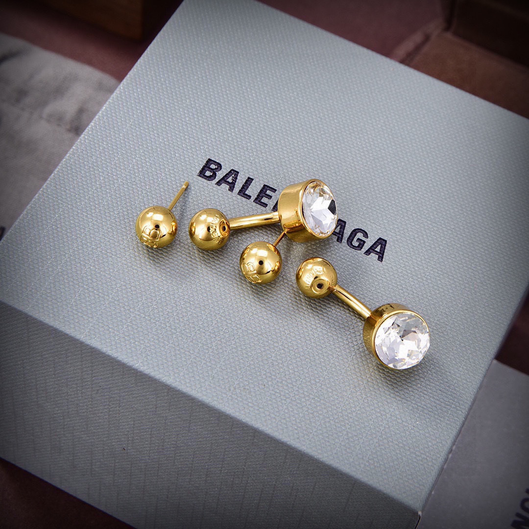 Balenciaga diamond earrings