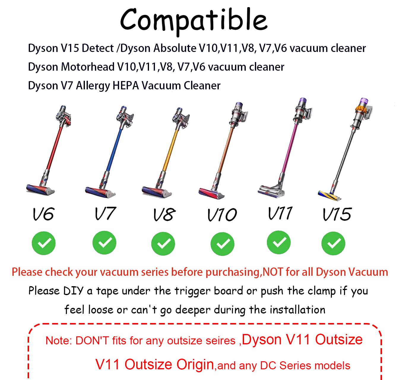 🔥Last Day 50% OFF🔥Power Button On/Off Control Clamp Compatible with Absolute/Motorhead V6 V8 V7 V10 V11 V15 Series Vacuum Cleaner