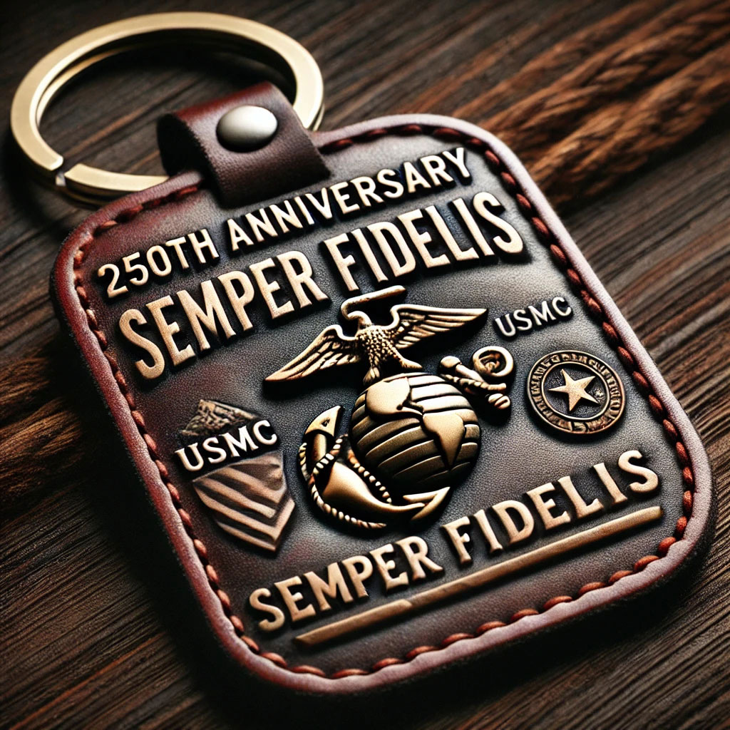 USMC 250th Anniversary Commemorative Keychain