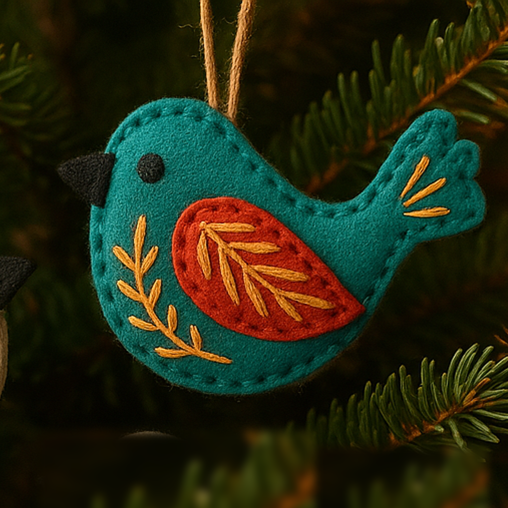 DIY Felt Bird Ornament Kit