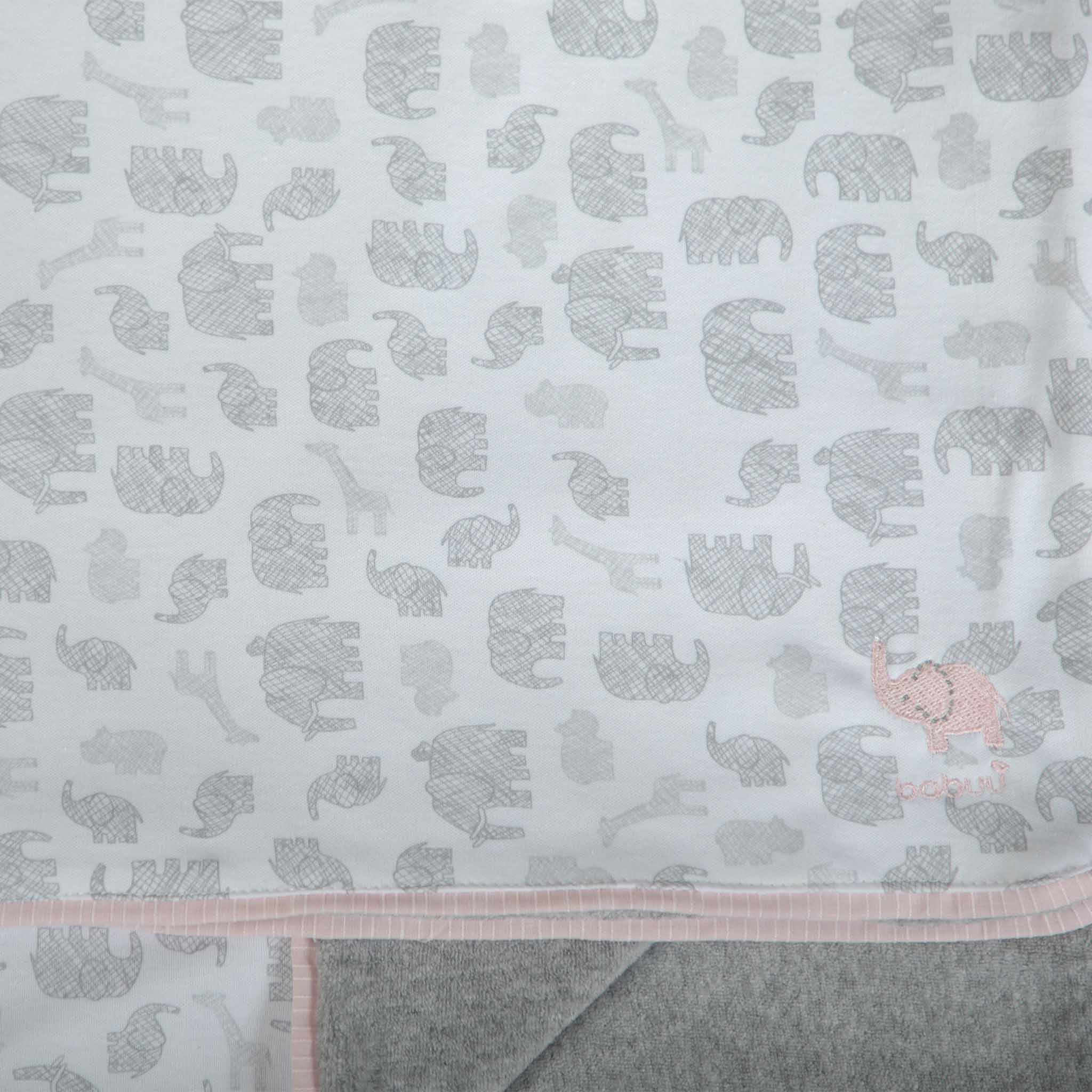 Cobija para bebé Camiseta Elefante Rosa