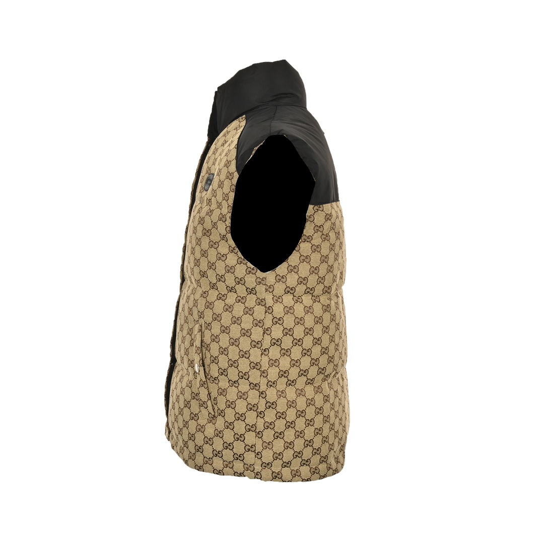 Gucci 24Fw all-over jacquard monogram patchwork down vest