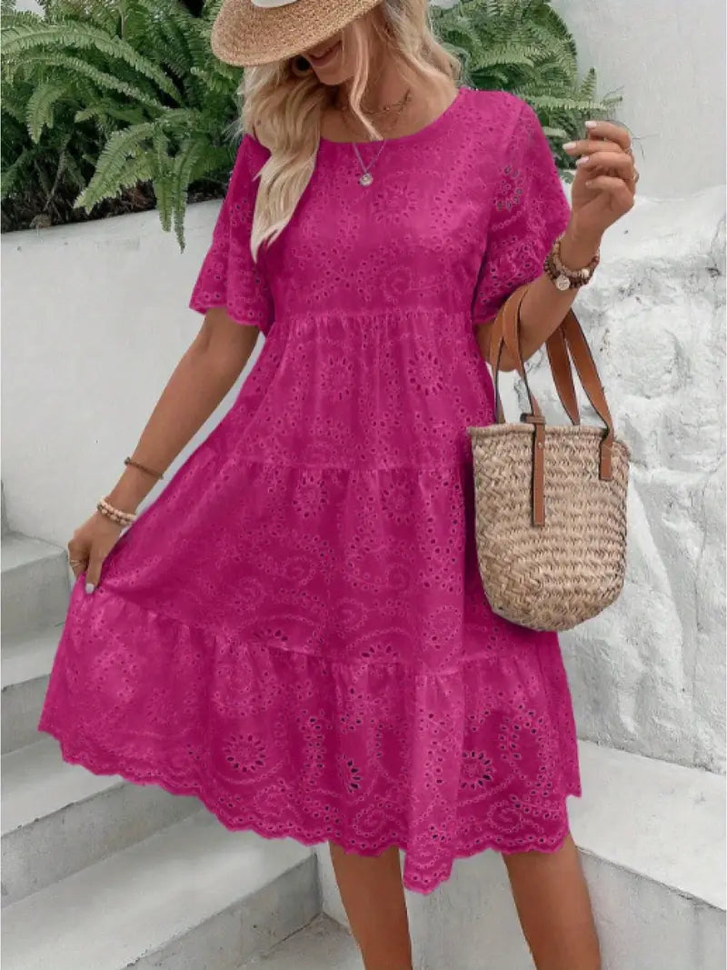 Lace A-Line Mini Dress