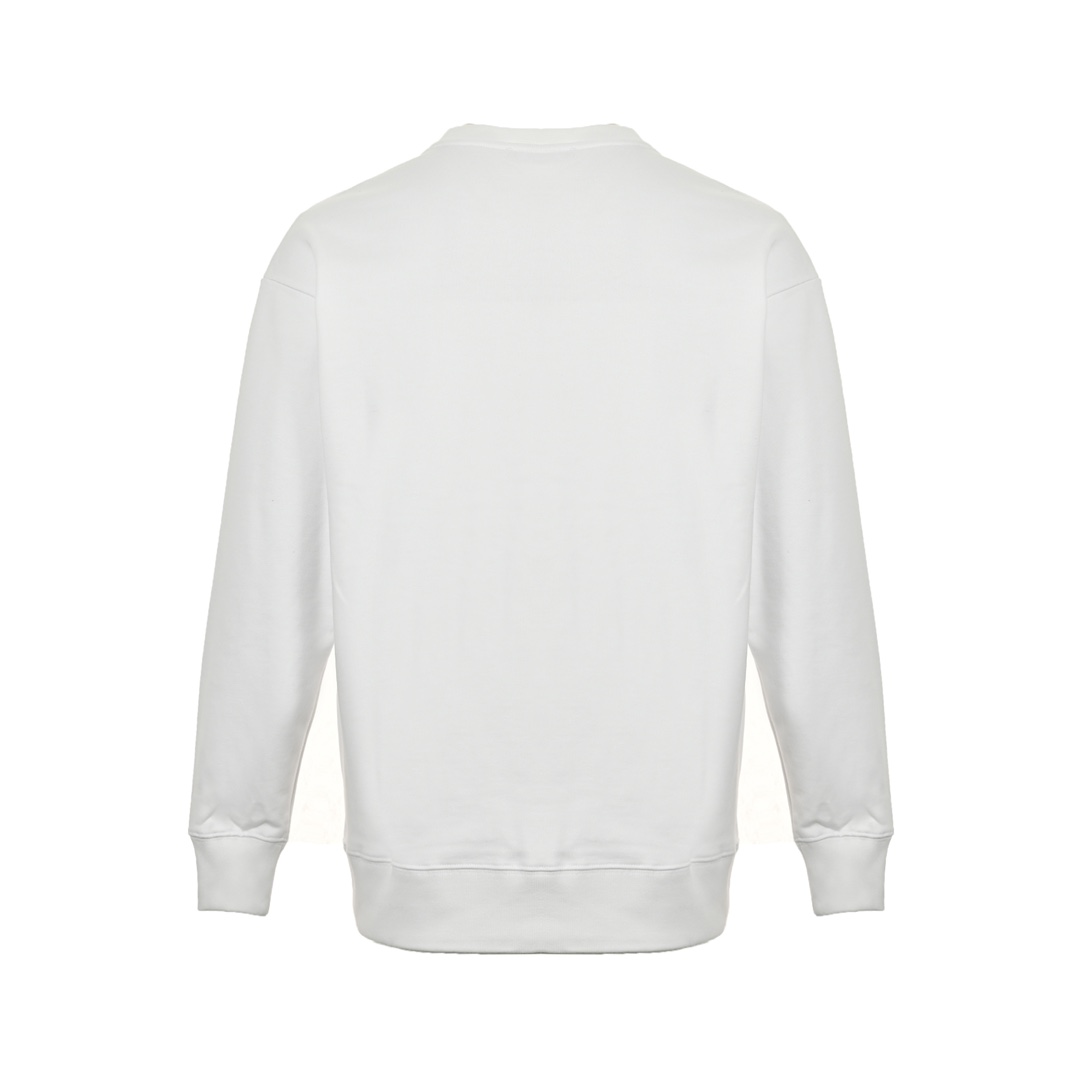 Prada 24Fw ink-splashed triangle logo print crewneck sweatshirt