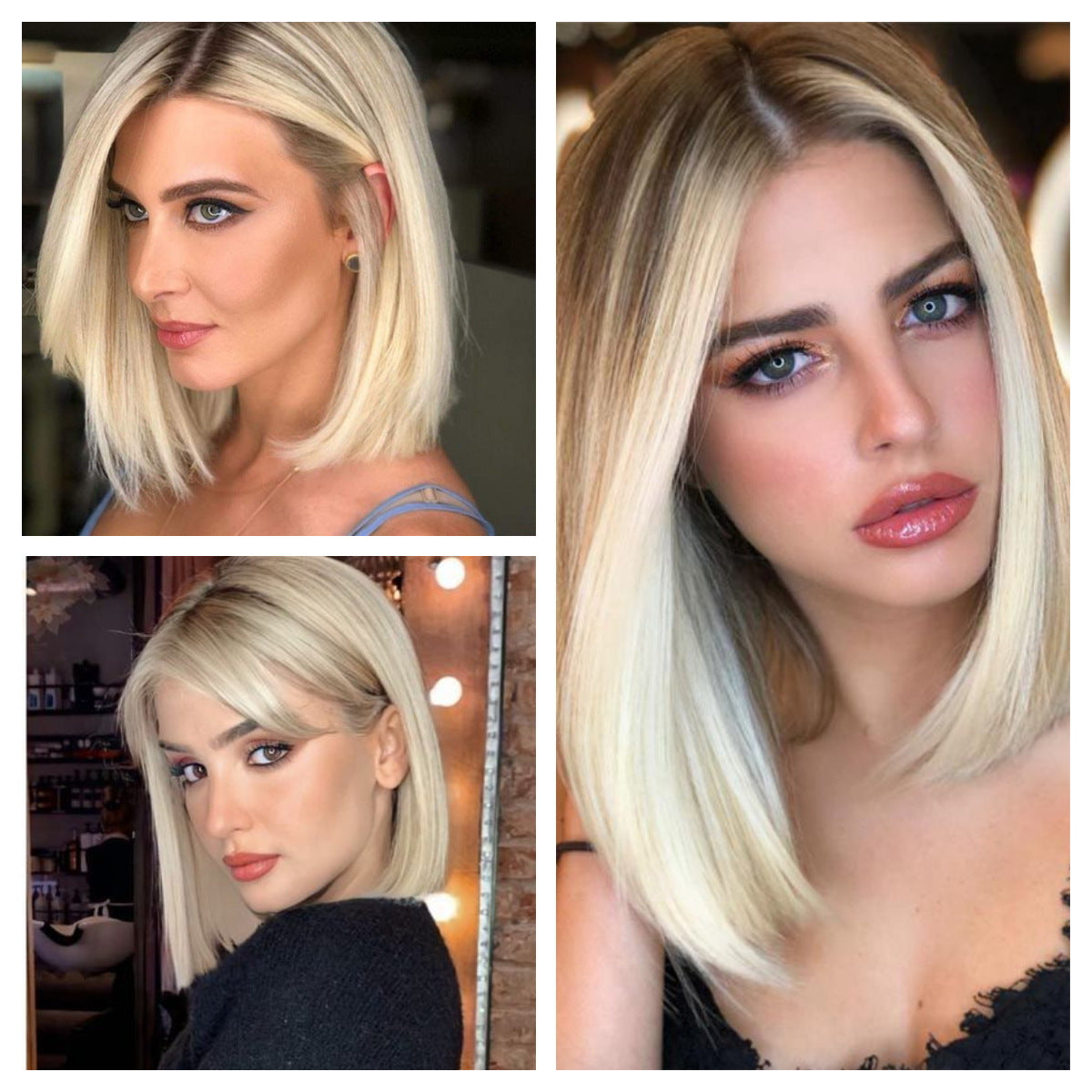 2024 Human Hair Wigs Blonde Bob Wigs|Remy gradient human hair