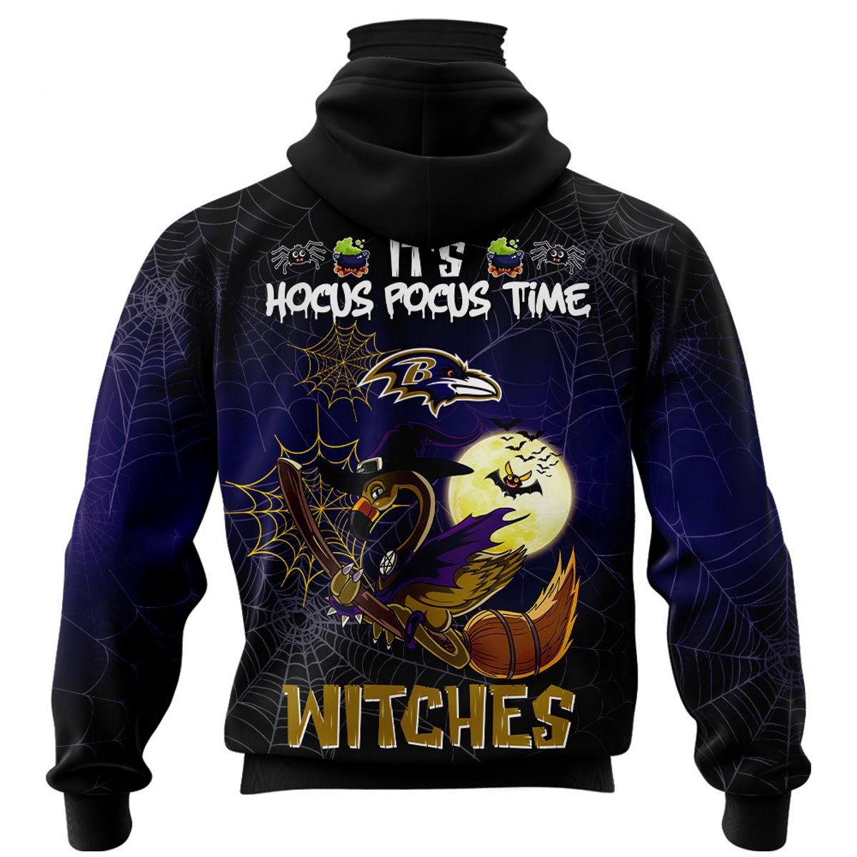 BALTIMORE RAVENS 3D HOODIE HALLOWEEN002