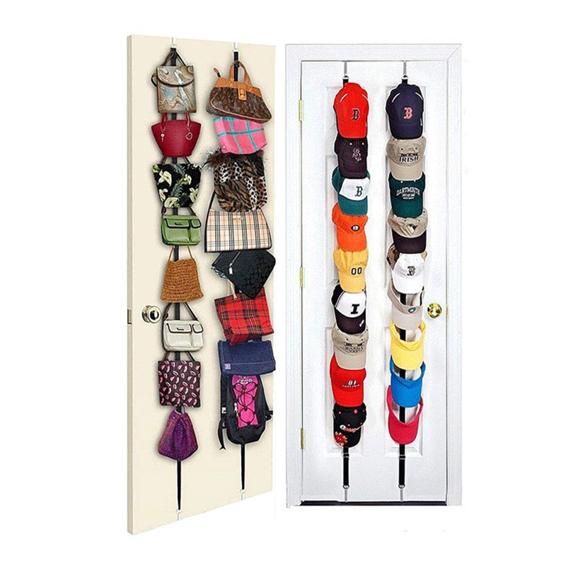 Adjustable Cap & Bag Storage Belt Door Rack