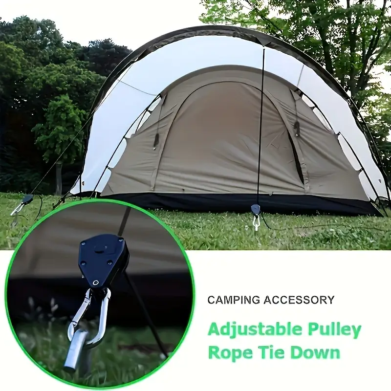 ⛺⛺Ratchet pulley rope hanger tent reflective wind rope