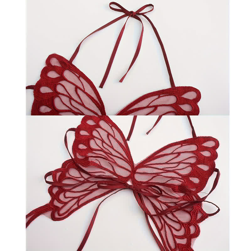 Lace-up Butterfly Lingerie Skirt Sexy