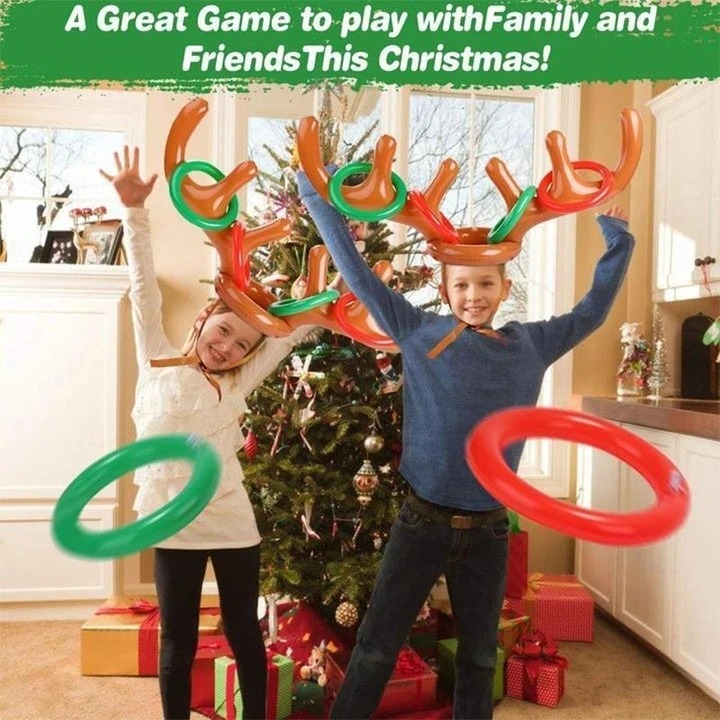 🎄Early Christmas Hot Sale 48% OFF- Reindeer Antler Ring Toss Game