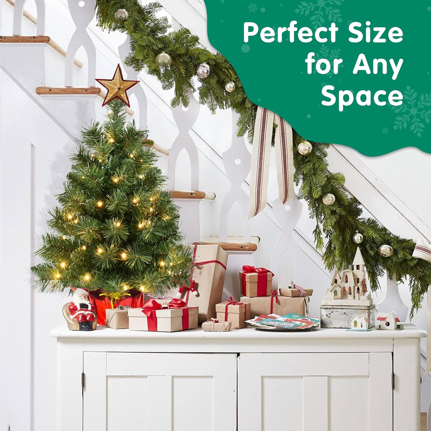 🎅2024 Christmas Promos🔥Pre-lit Artificial Mini Christmas Tree