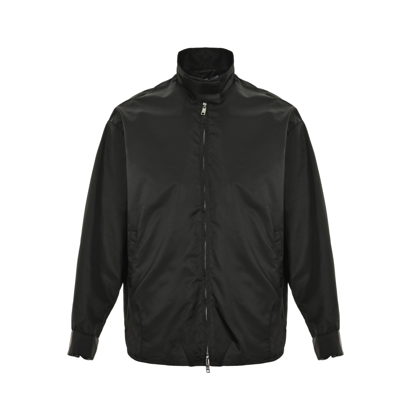 Prada 25Fw back collar triangle logo stand collar jacket