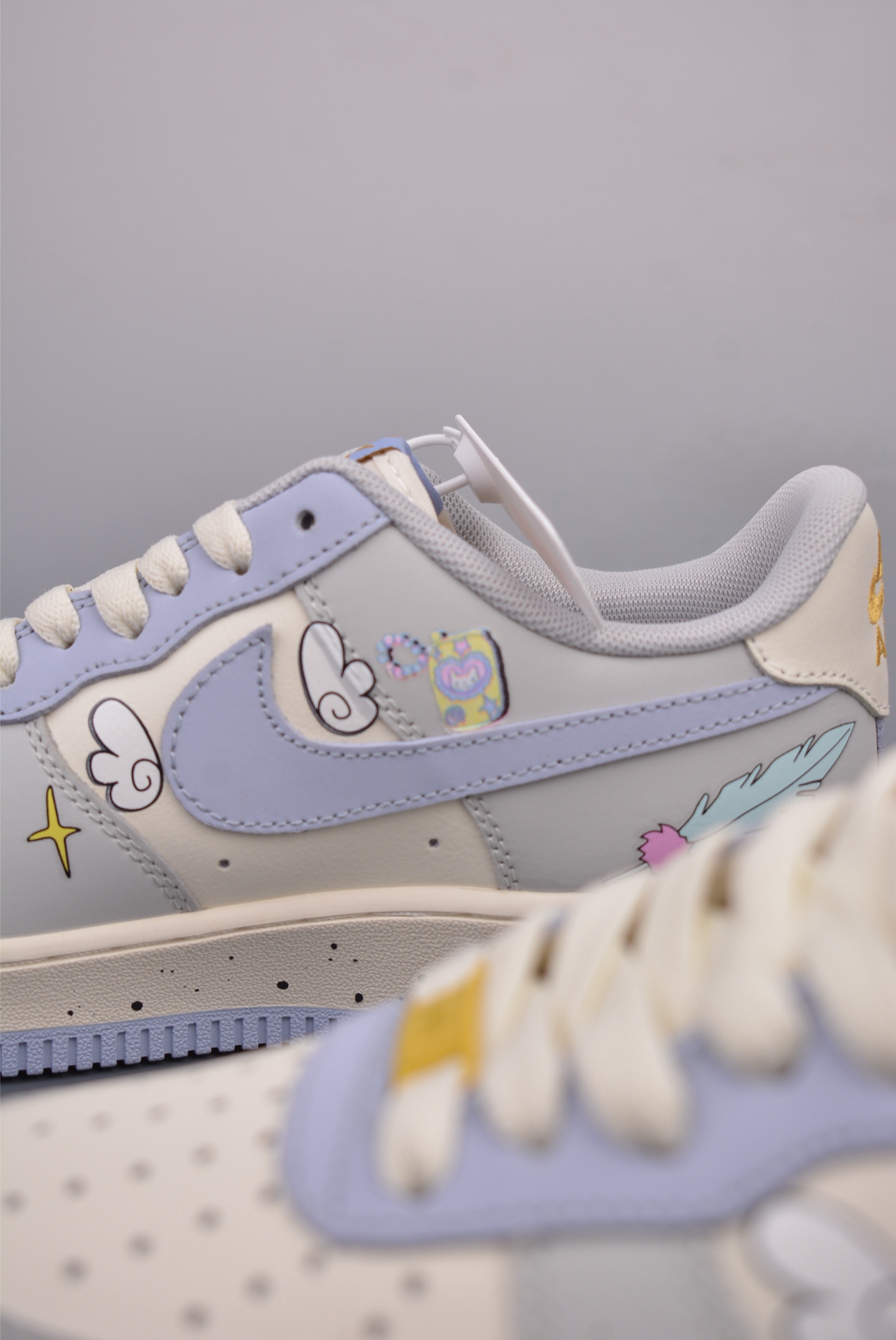 Nike Air Force 1 '07 Low QSGreyLight BlueGold Swoosh DB3301-117