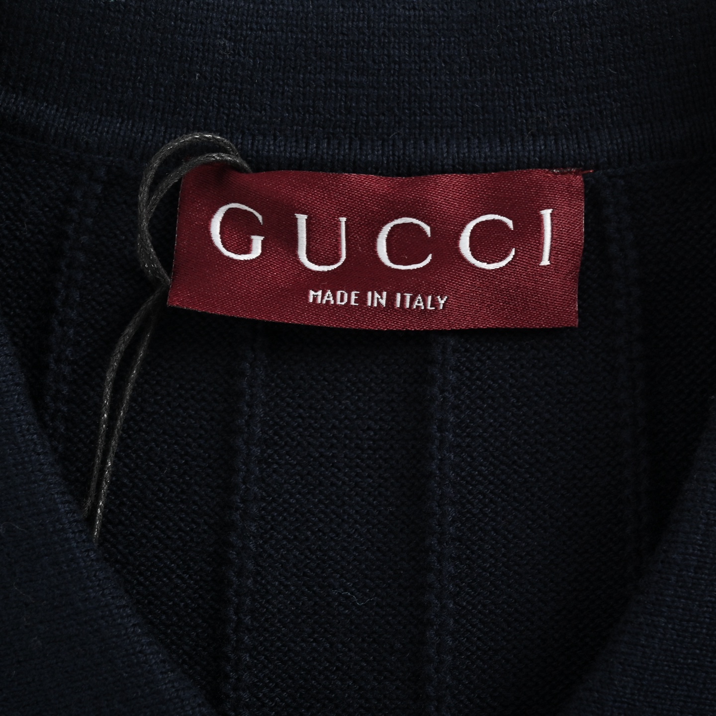 Gucci 25ss Double G jacquard cable knit Polo short sleeve